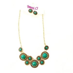 Miss C. Bib Necklace Earring Set